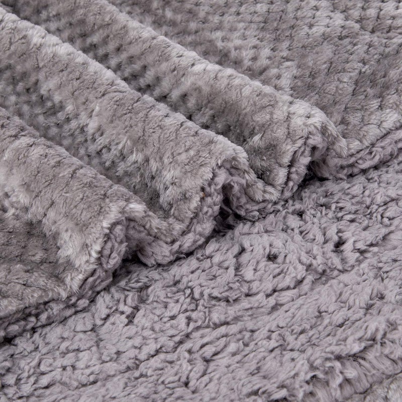 WONDER MIRACLE Fuzzy Dog Blanket or Cat Blanket or Pet Blanket, Warm and Soft, Plush Fleece Receiving Blankets for Dog Bed and Cat Bed, Couch, Sofa, Travel and Outdoor, Camping (Blanket (24" x 32"), DG-Flint Gray) - Image 5